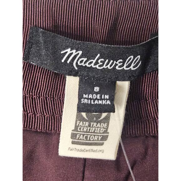 NWT Madewell ($98) Zip Front Mini Skirt Bordeaux Mélange Size 8 Medium ND130 - Picture 7 of 11